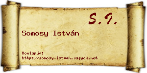 Somosy István névjegykártya